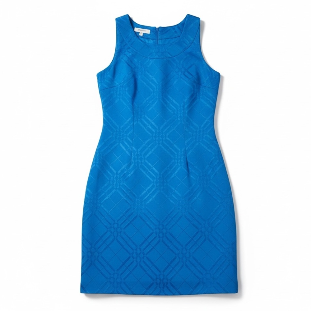 EVAN PICONE Women’s Sleeveless Blue Patterned Midi Dress Size 8